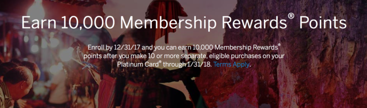 10,000 Bonus Points with 10 Purchases (Targeted)