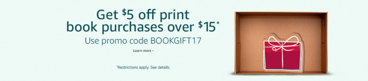 Amazon $5 Off $15 Books
