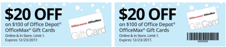 $100 Office Depot Giftcard For $80 Great Deal!