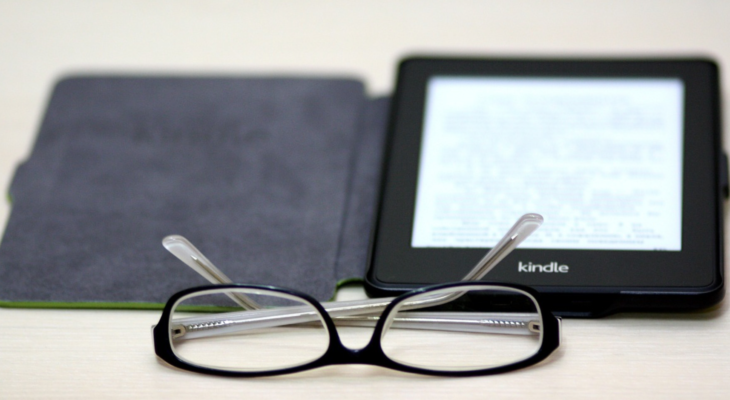 a close-up of a kindle reader