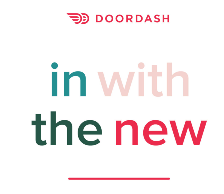 Doordash Free Delivery "In with the New" Promo
