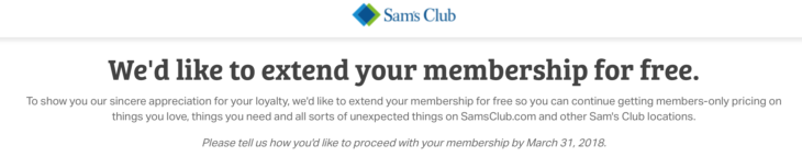 Great Deal Extend Sam's Club Membership 3 Months FREE!