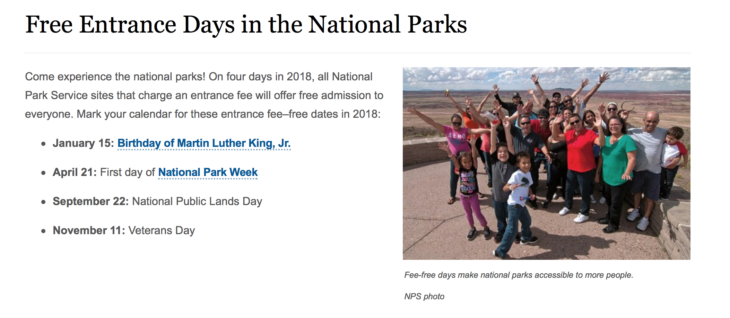 Free Entrance National Parks