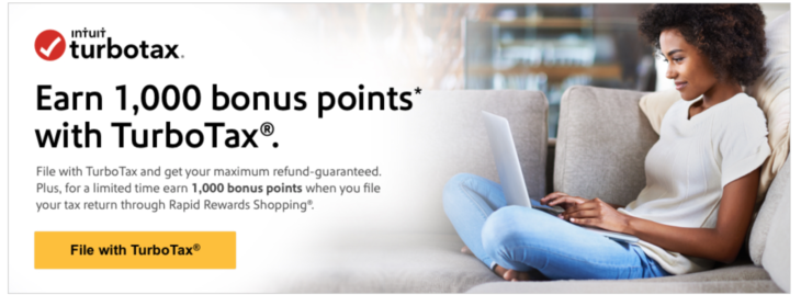 1,000 Southwest Points With TurboTax