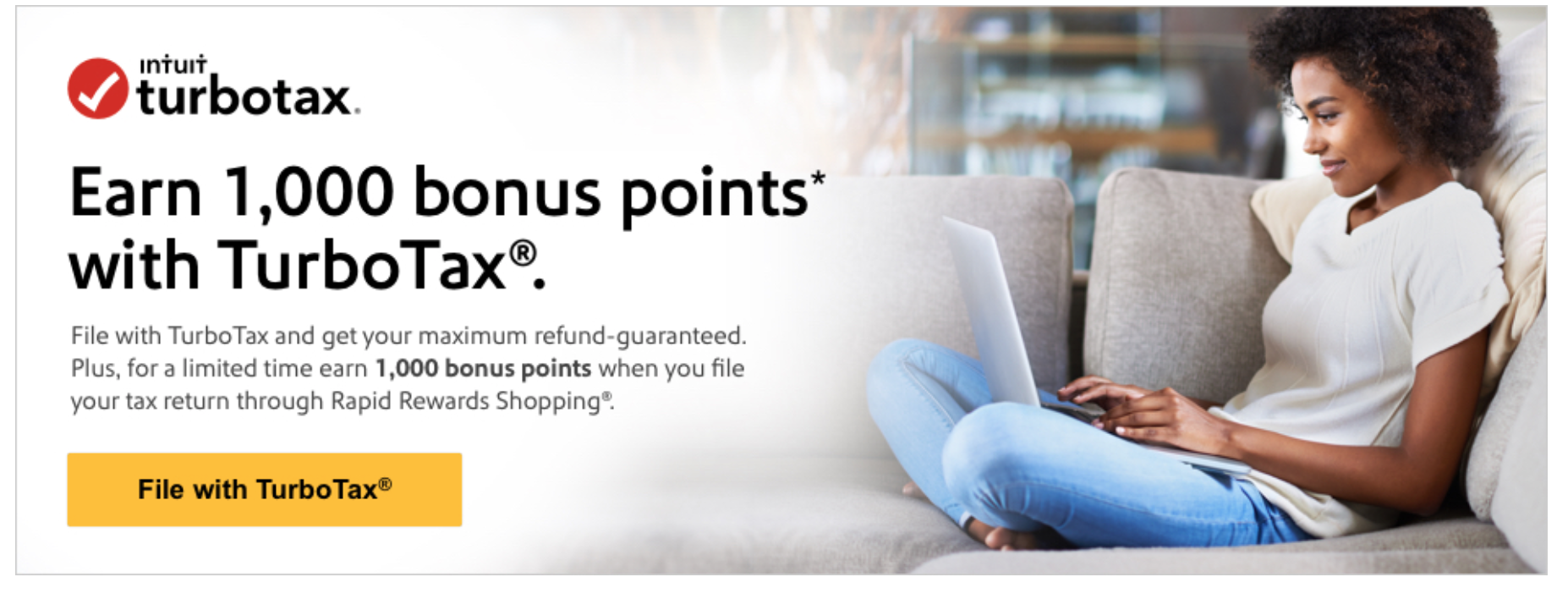 1,000 Southwest Points With TurboTax Points Miles & Martinis