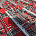 a group of shopping carts