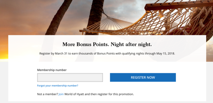 Register For Hyatt Bonus Points On Paid & Award Stays