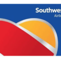 a blue card with red and yellow logo