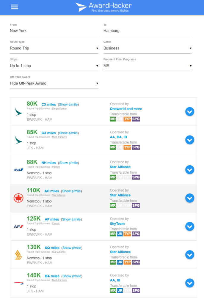 Leveraging AwardHacker and AwardMapper for Your Trip - Points Miles ...