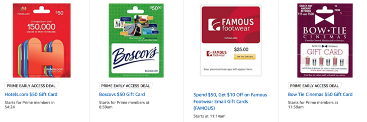 Amazon Discounted Gift Cards