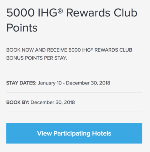 5,000 Bonus IHG Points Per Stay 