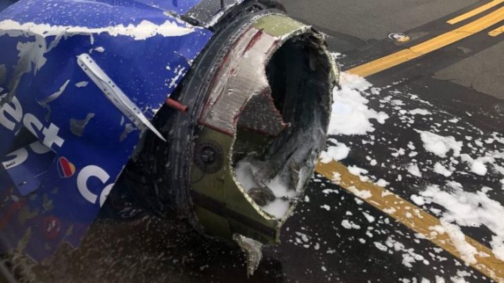 a crashed airplane on the road