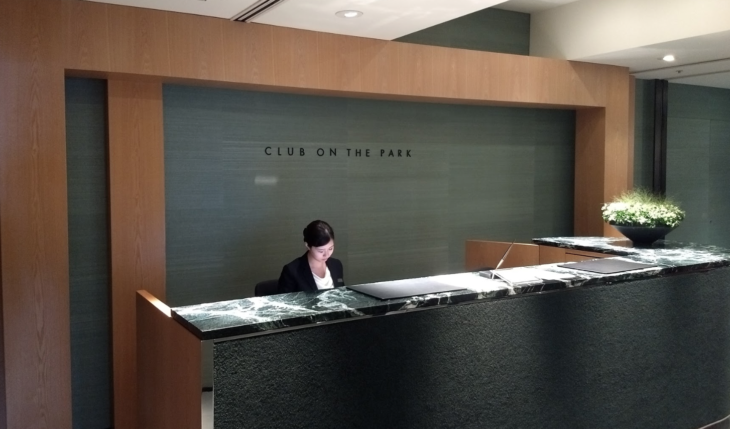 a woman sitting at a desk