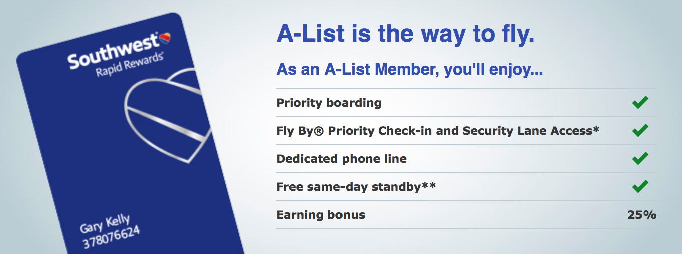 Southwest AList Status Match Live Points Miles & Martinis