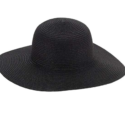 a black hat with a white background