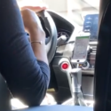 a person driving a car