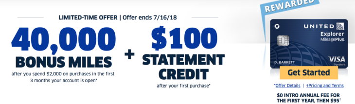 Limited-Time United Airlines Card Offer