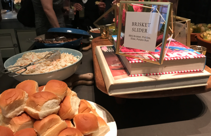 a table with food on it