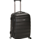 a black suitcase with wheels