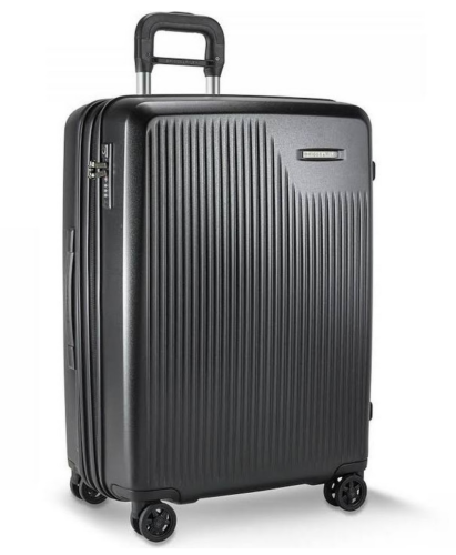 a black suitcase with wheels