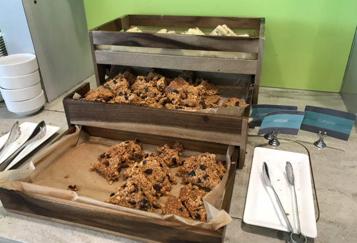 a tray of cookies on a table