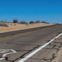 a road with a sign on it