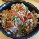 a bowl of food on a table