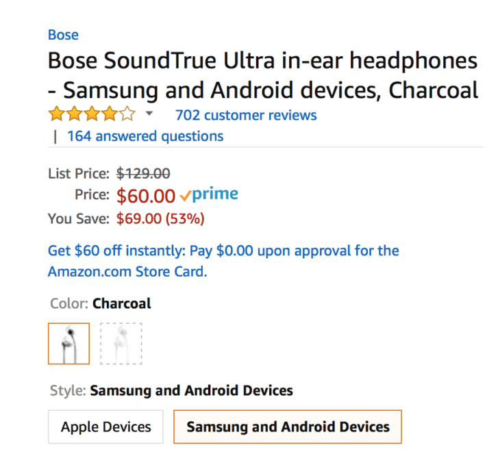 Amazon Sweet Deal Bose Headphones