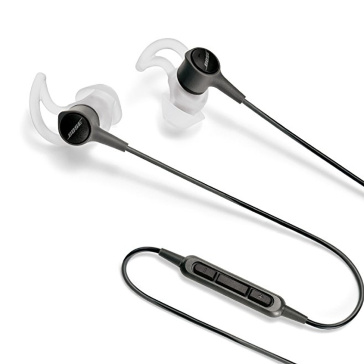 a pair of earphones with wires