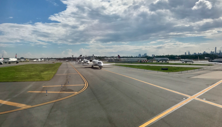 airplanes on a runway