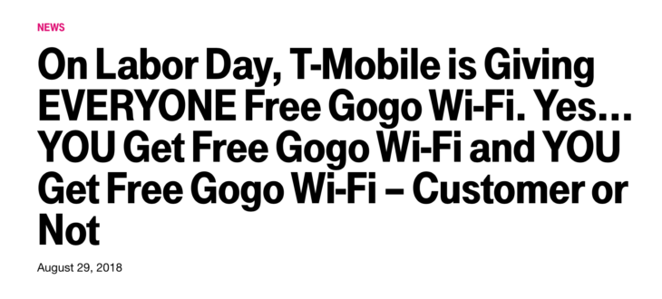 Flying Today? Get Free Go-Go WiFi