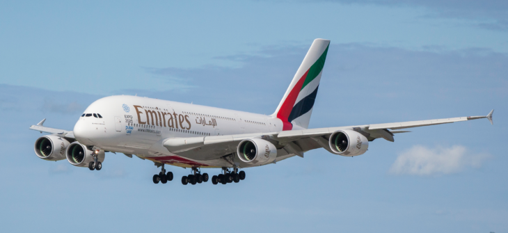 a large airplane flying in the sky