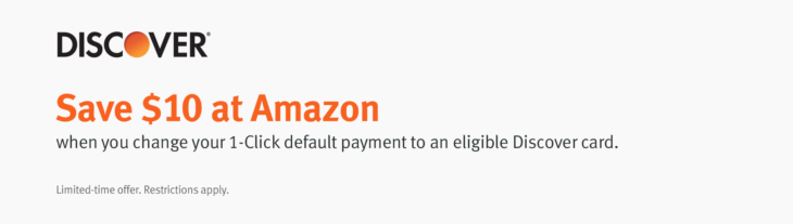 Amazon Free $10 When Change 1 Click Payment