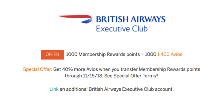 Last Chance 40% Transfer Bonus To British Airways 