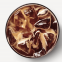 a glass of ice coffee