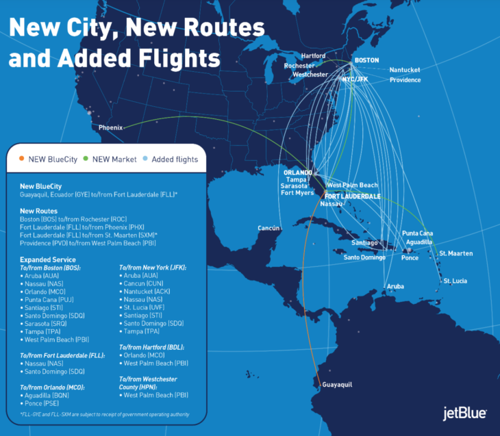 JetBlue Adding These New Routes