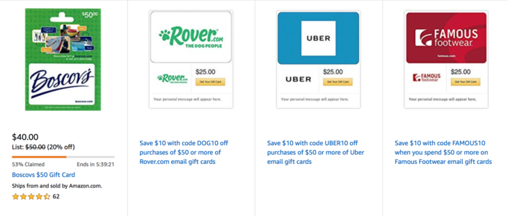 a screenshot of a gift card