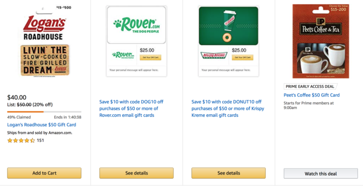 Amazon Gift Card Deals