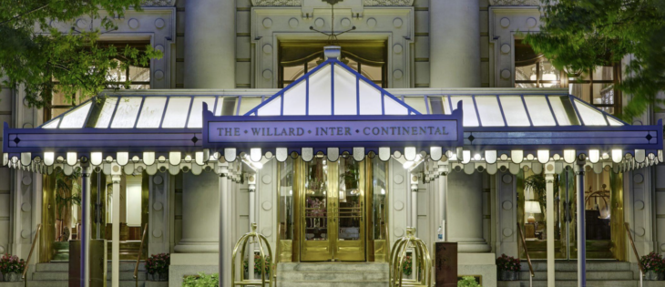 a front entrance of a hotel