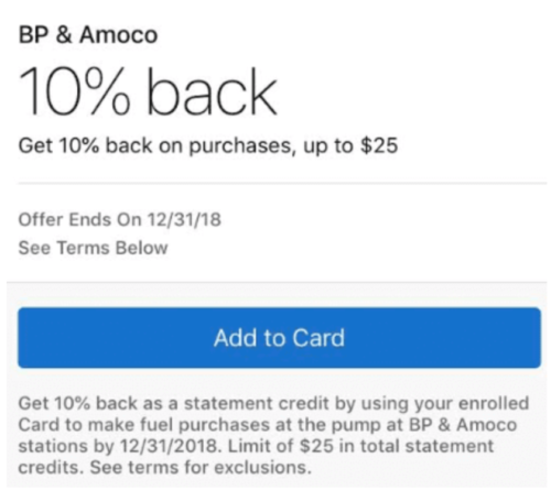 New Gas Offer From Amex!