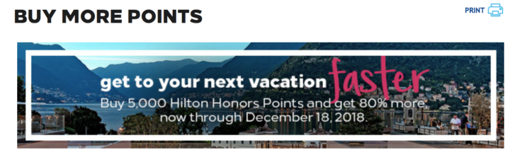 Hilton 80% Points Bonus 