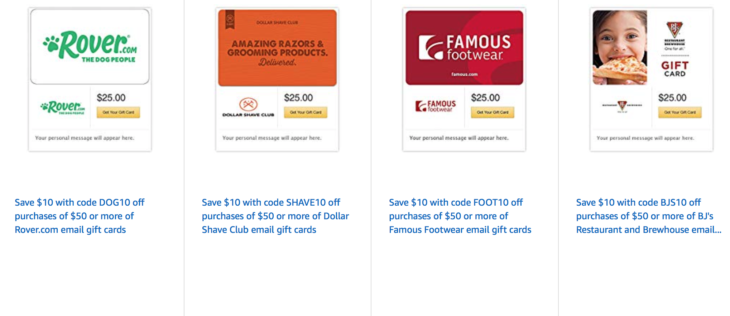 a screenshot of a gift card