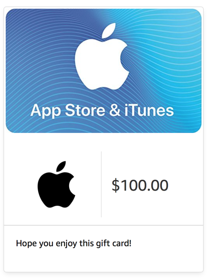 $100 iTunes Canada