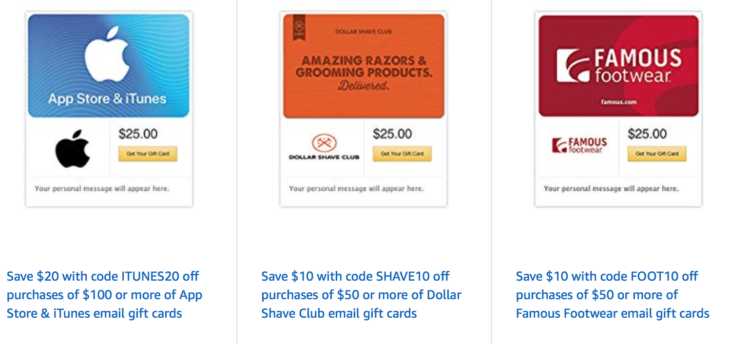 a screenshot of a gift card