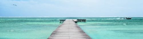 a wooden dock over water