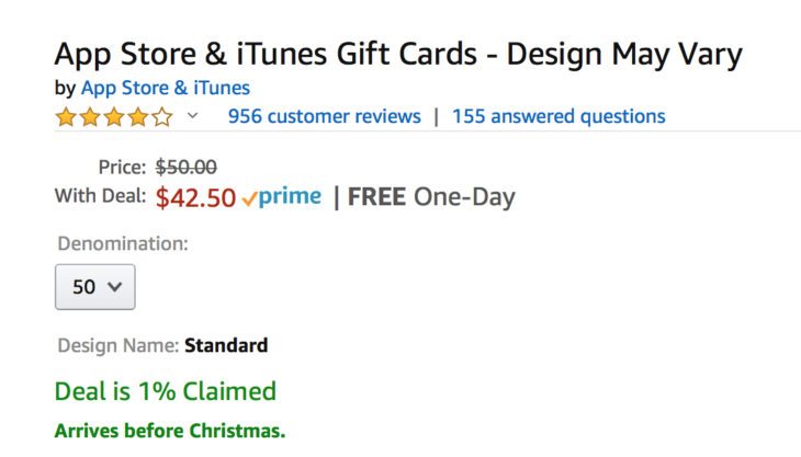 Amazon iTunes Gift Card Lighting Deal!