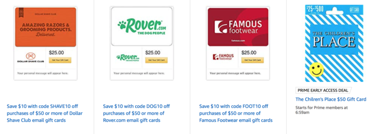 a screenshot of a gift card