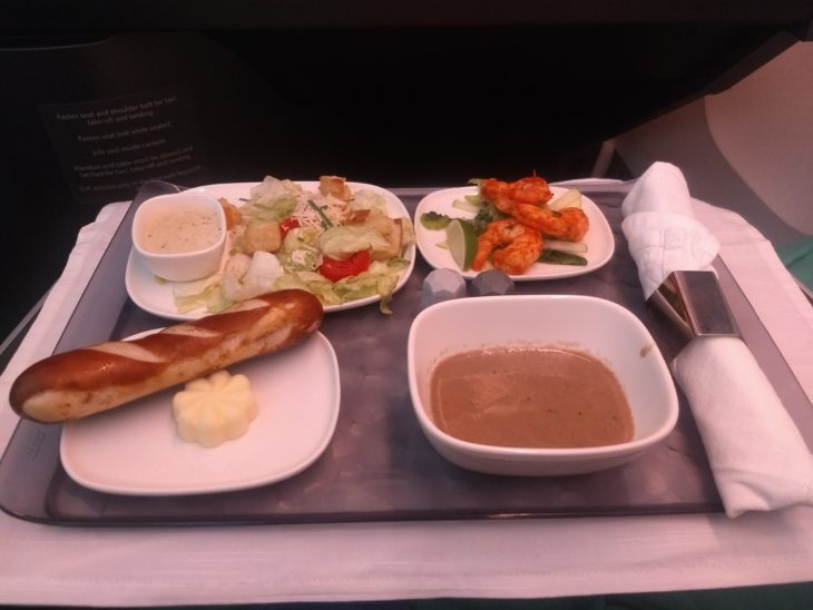 a tray of food on a table