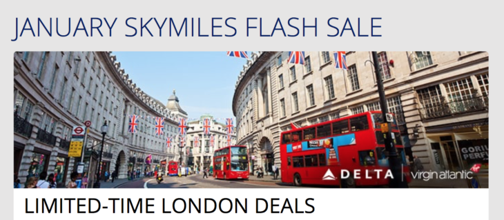 Delta Award Sale To London From 32K