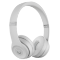 a white headphones on a white background